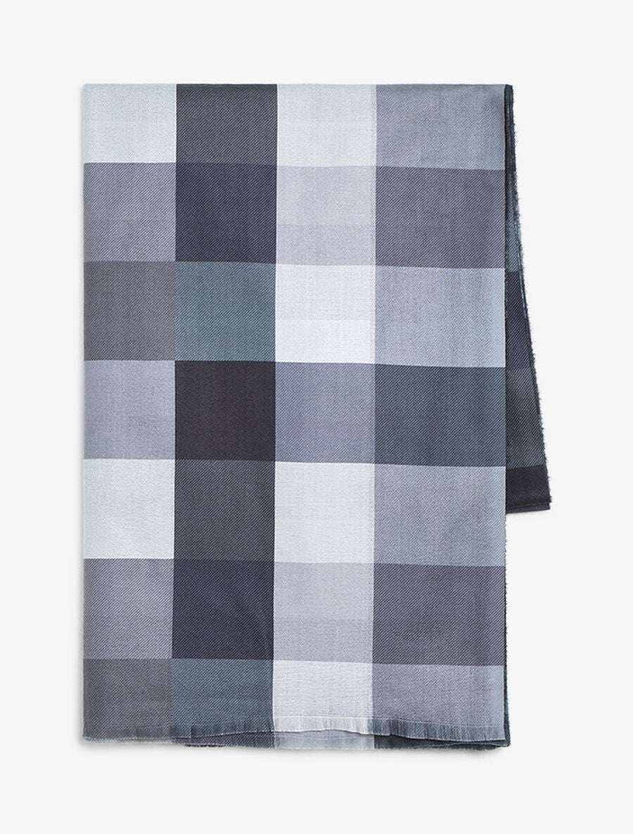Foulard à imprimé grandes carreaux - Noir - 2