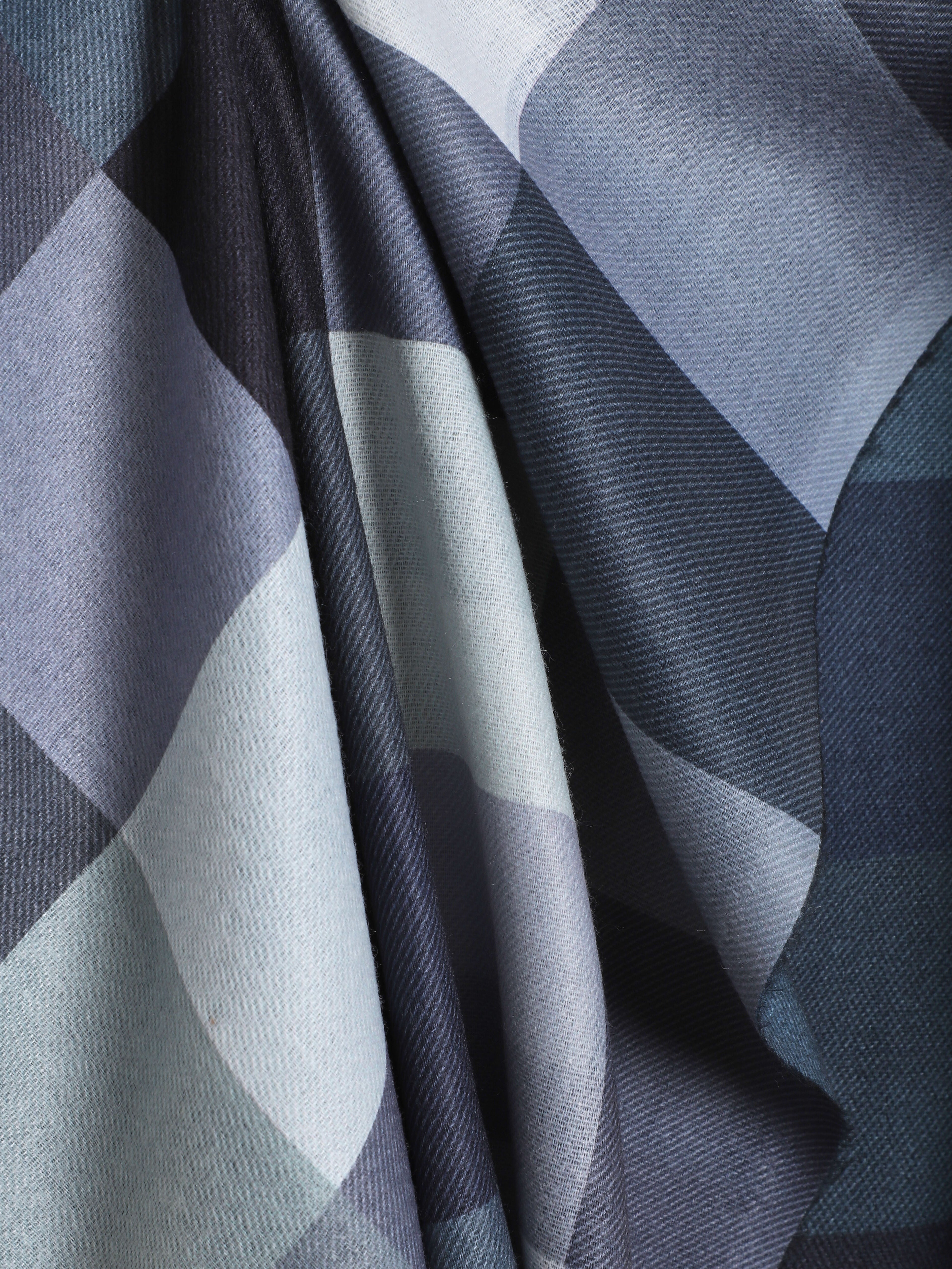 Foulard à imprimé grandes carreaux - Noir - 3