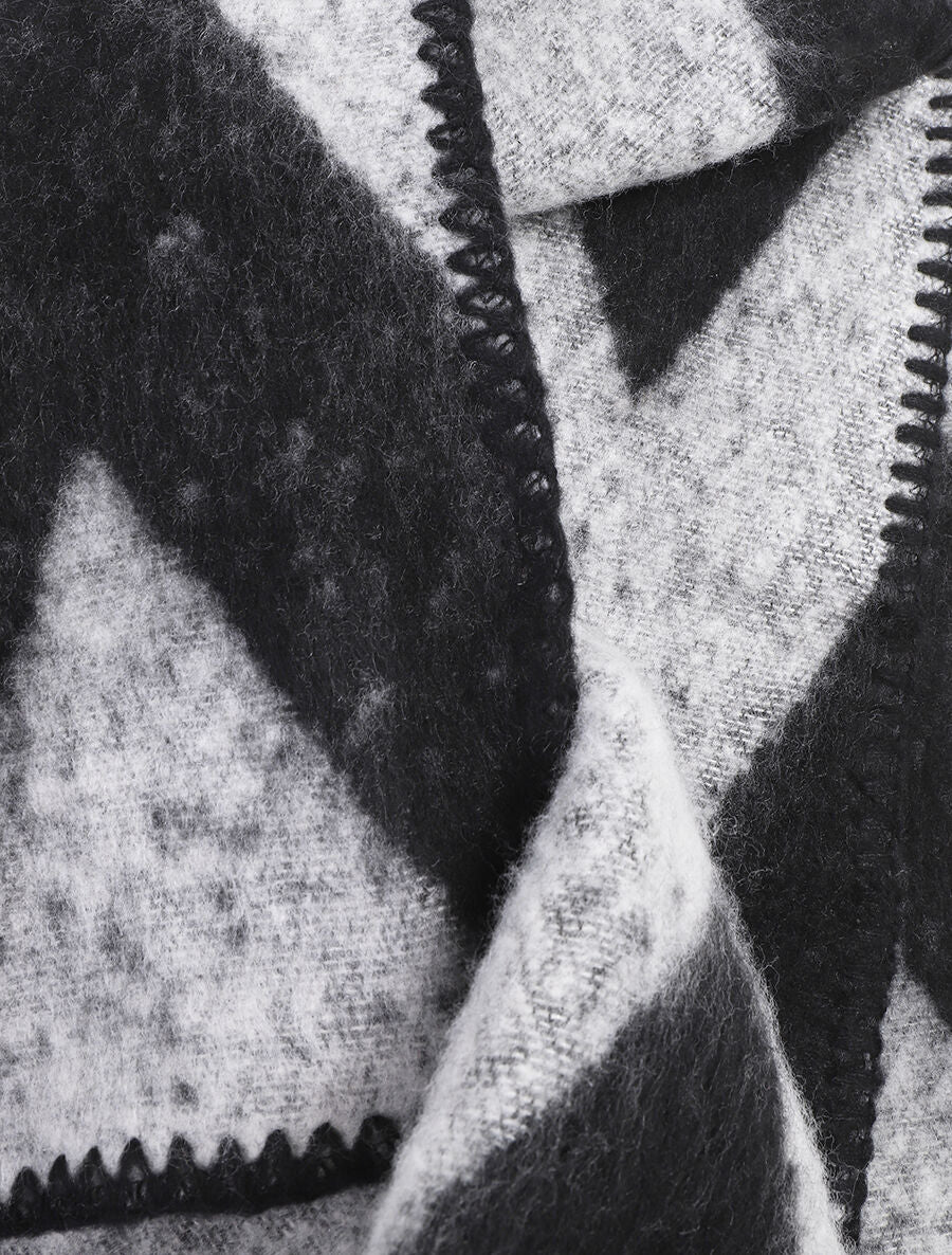 Echarpe motif zigzag - Noir - 3