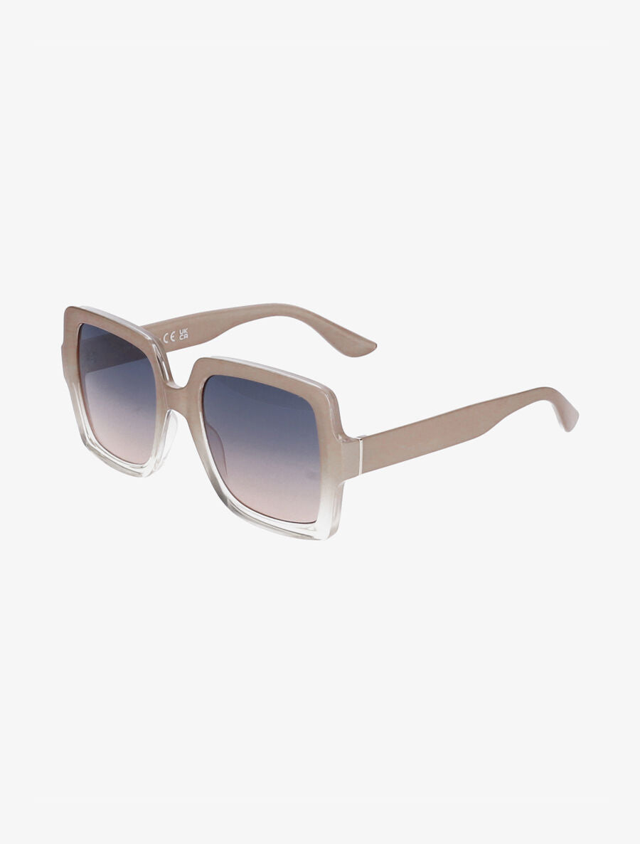 Lunettes de soleil carrées - Beige - 3