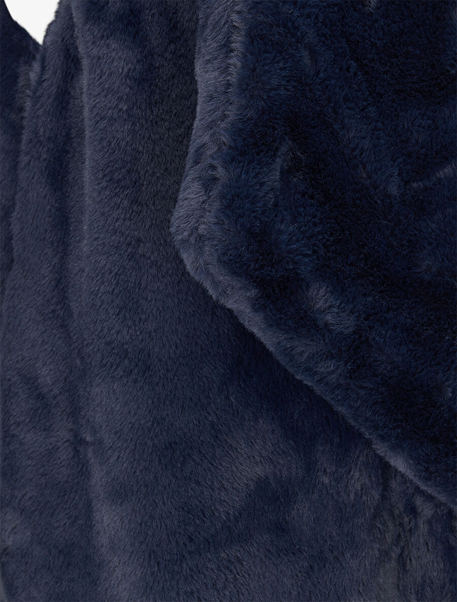 Gilet sans manches en fourrure synthétique - Marine - 3