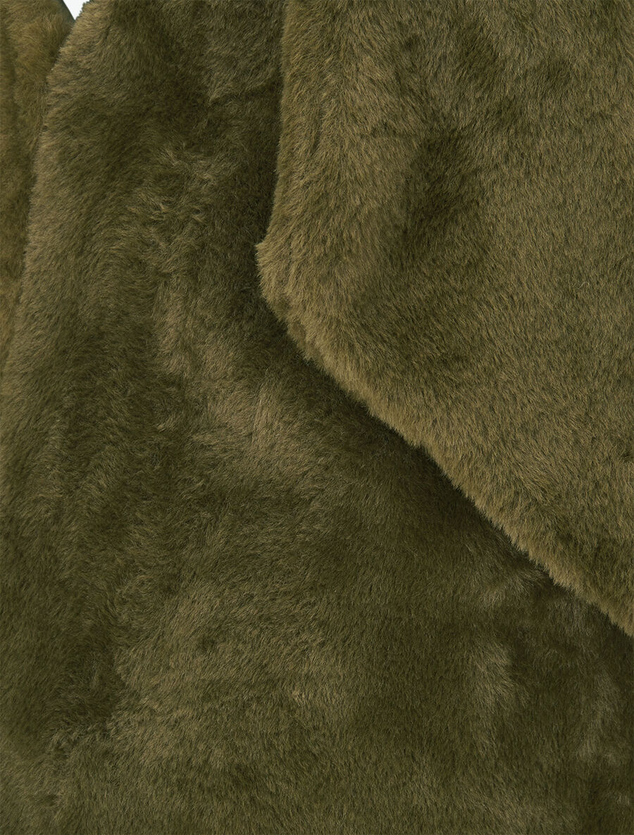 Gilet sans manches en fourrure synthétique - Vert - 3