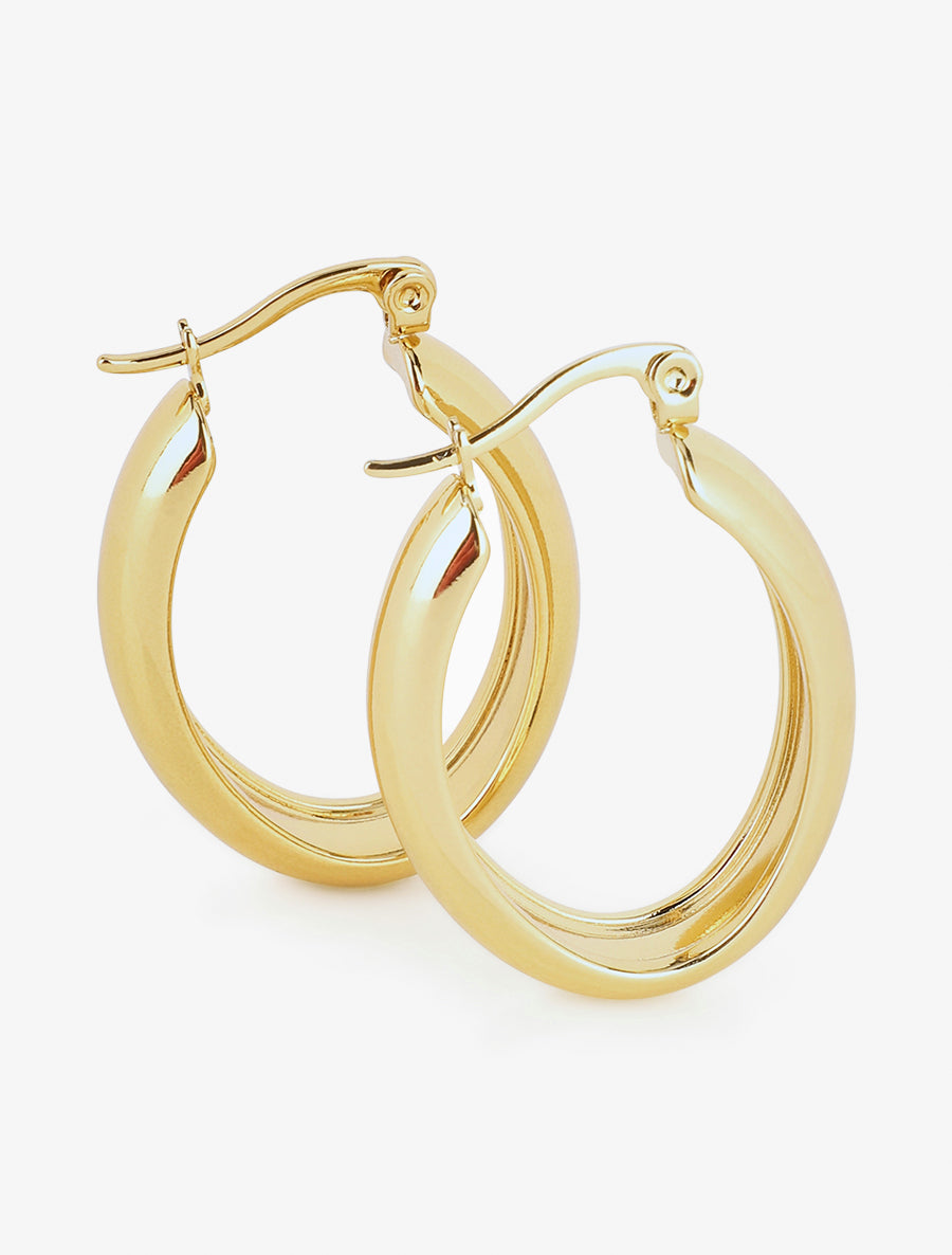 Créoles ovales épaisses - Or - 2