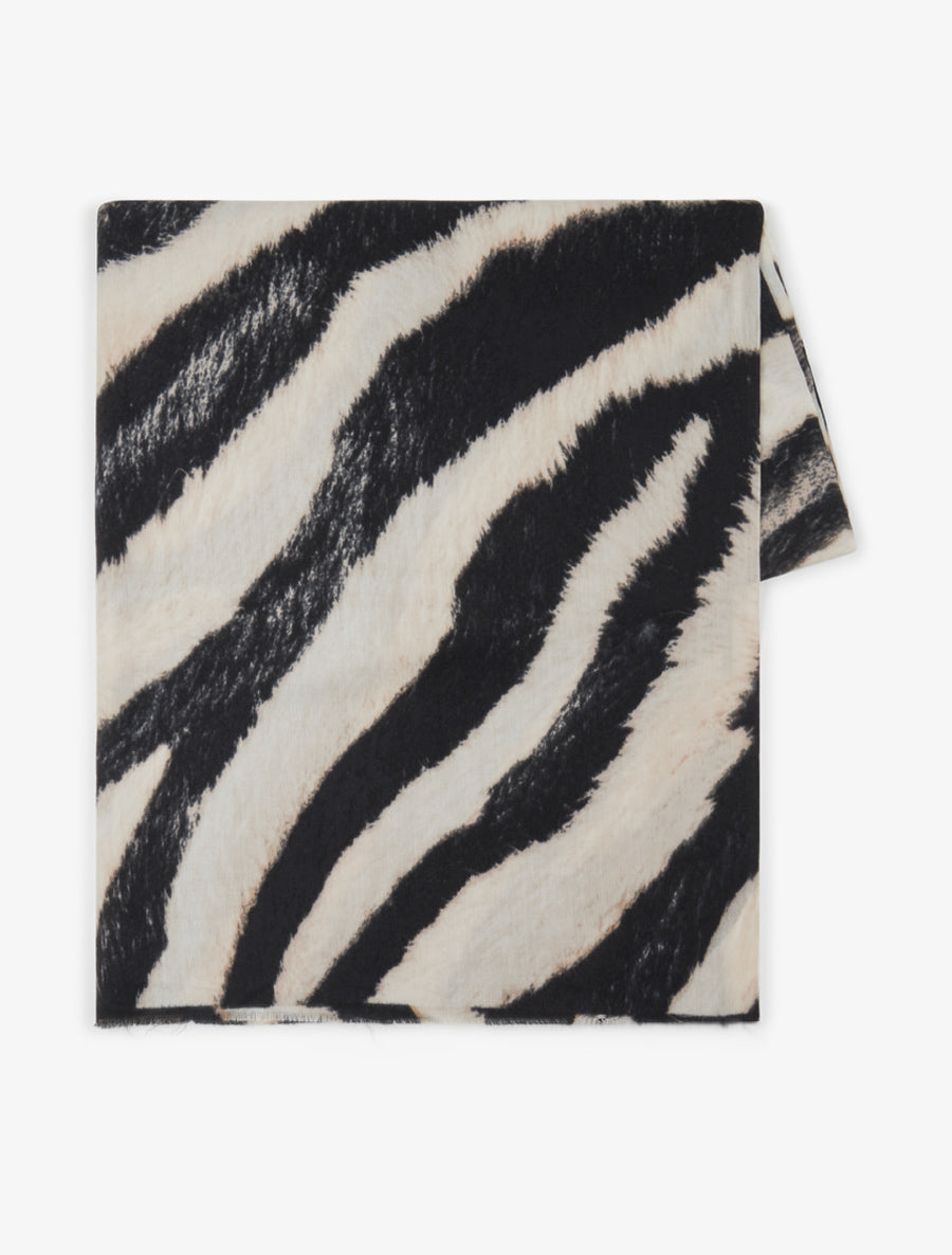 Foulard à imprimé vagues fondus - Noir - 2