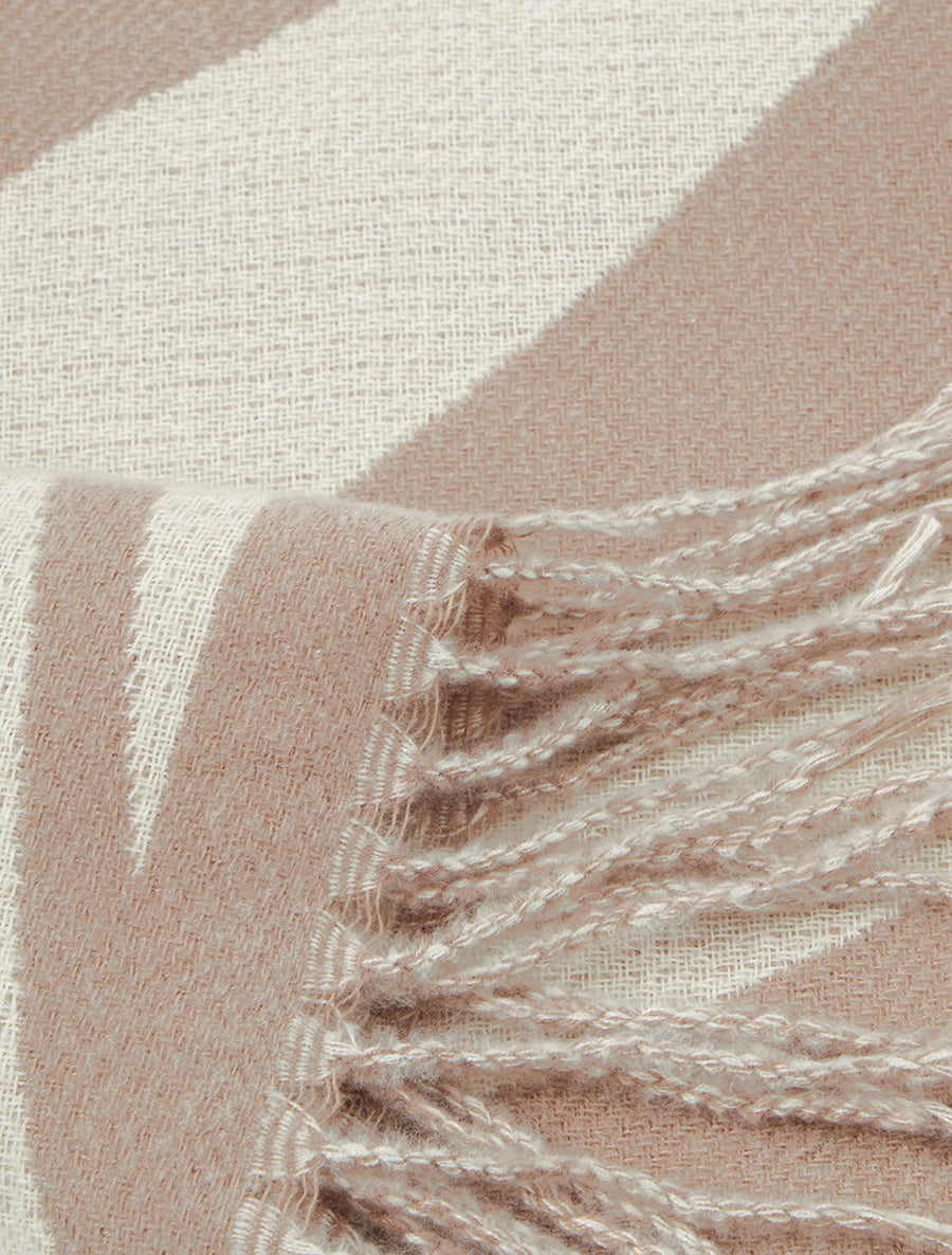 Echarpe à imprimé coeurs concentriques - Taupe - 3