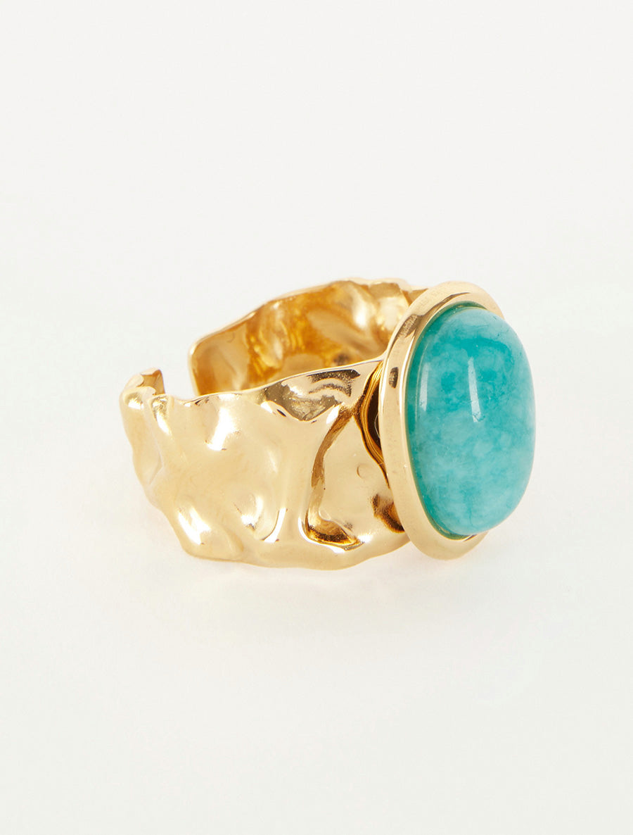 Bague stylisée ornée d&