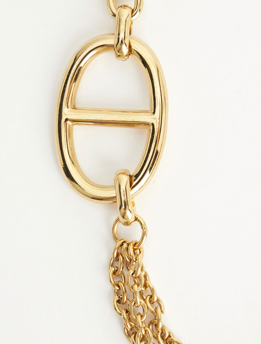 Collier en maille asymétrique - Or - 3