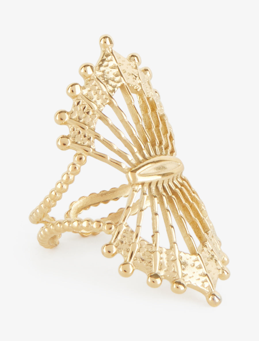 Bague style couronne - Or - 2