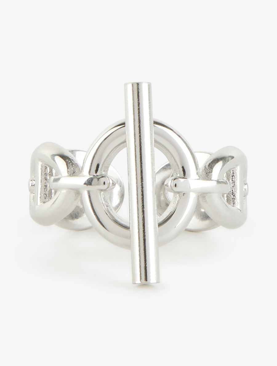 Bague à maillons marins et tige - Argent - 3