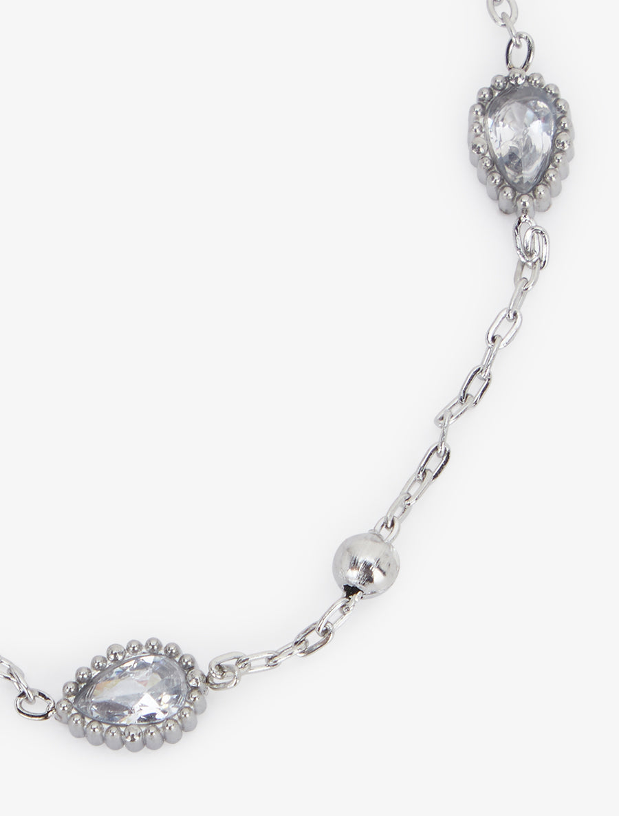 Bracelet gouttes ornées de zircons - Argent - 3