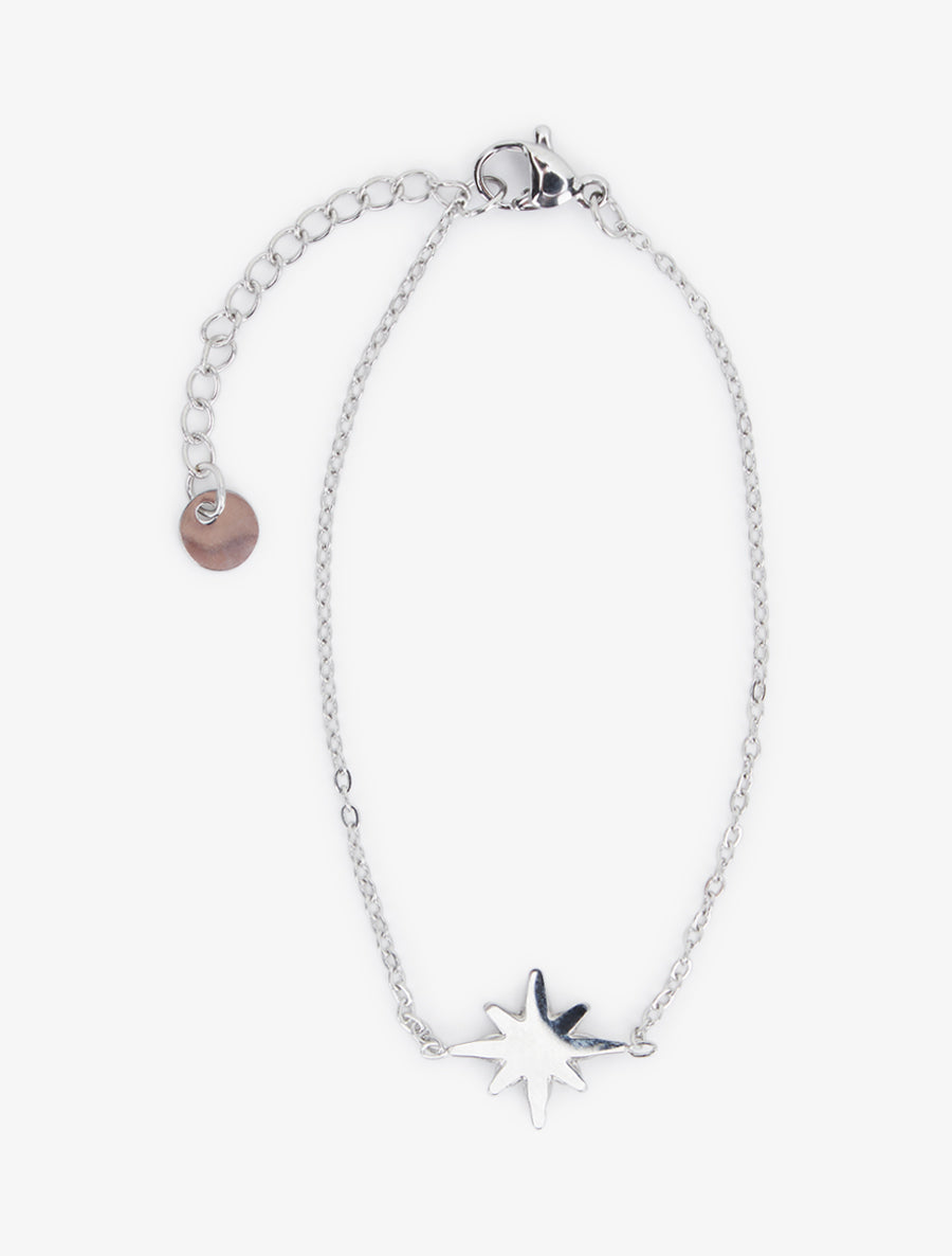 Bracelet étoile du nord ornée de zircons blancs - Argent - 2