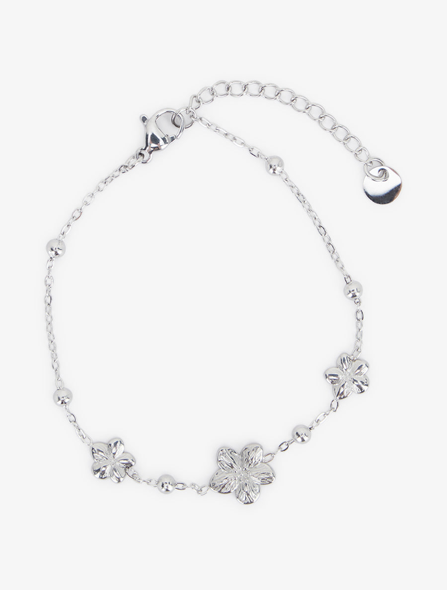 Bracelet trois fleurs - Argent - 2