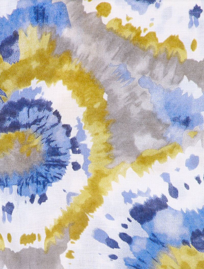Foulard à imprimé tie and dye - Bleu - 2