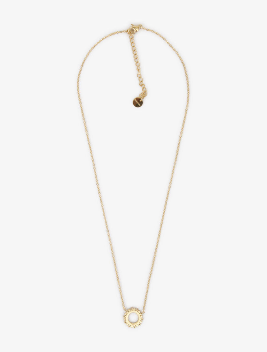 Collier à pendentif fleur - Or - 1