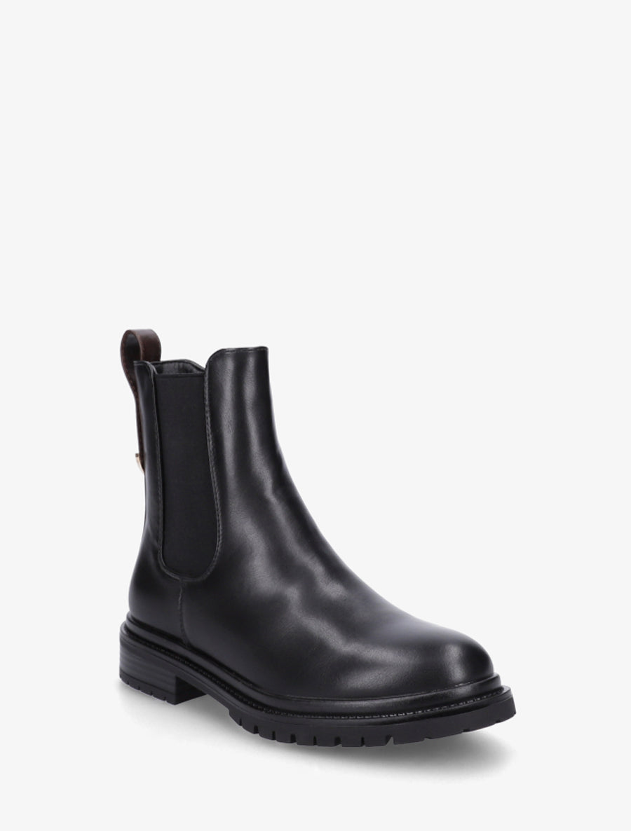 Chelsea boots à contrefort stylisé - Noir/marron - 2