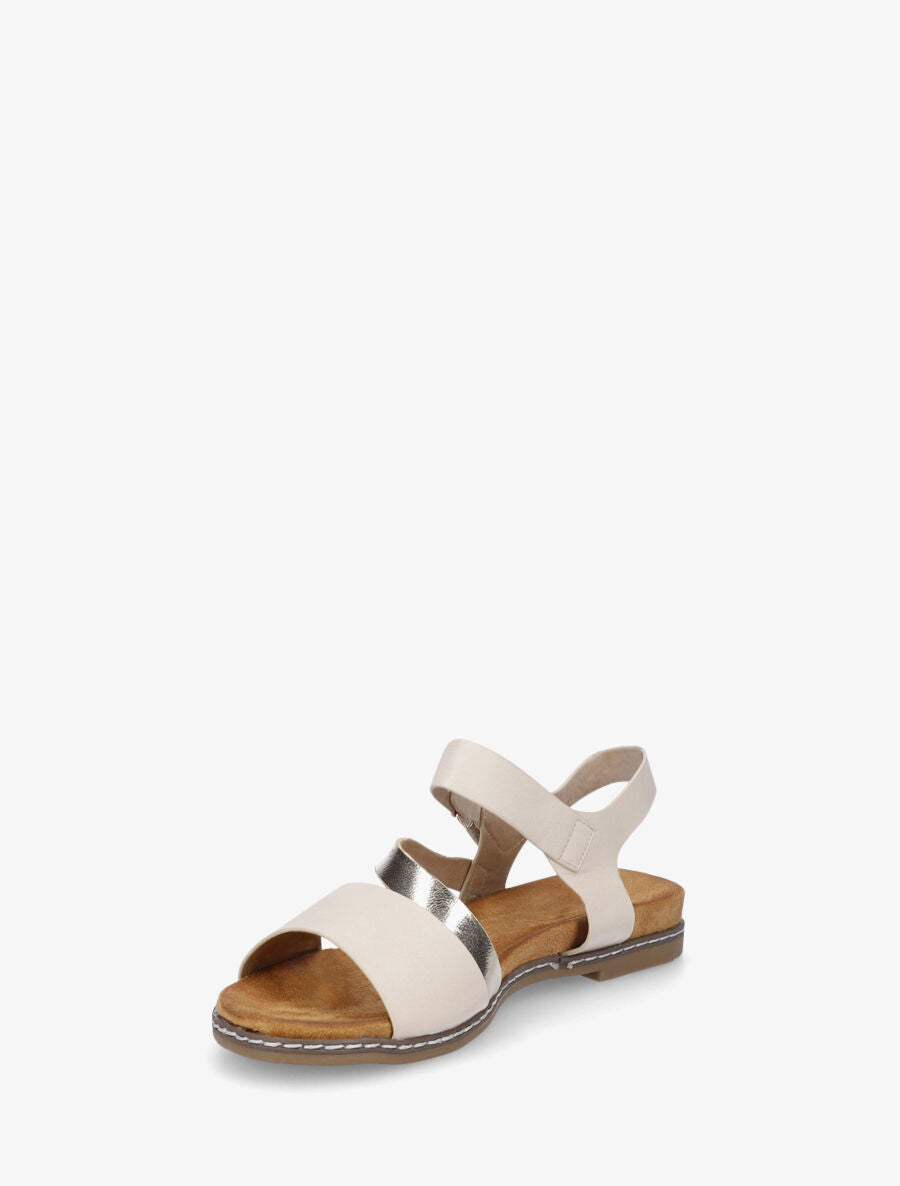 Nu-pieds irisés en simili - Beige - 3