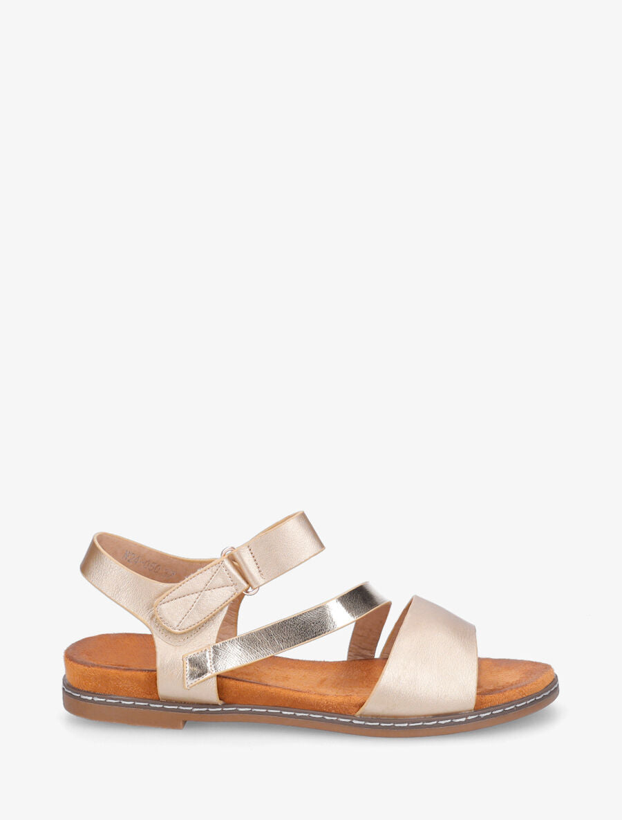 Nu-pieds irisés en simili - Or - 1