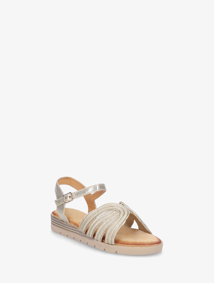 Nu-pieds irisés bride fantaisie - Or - 2