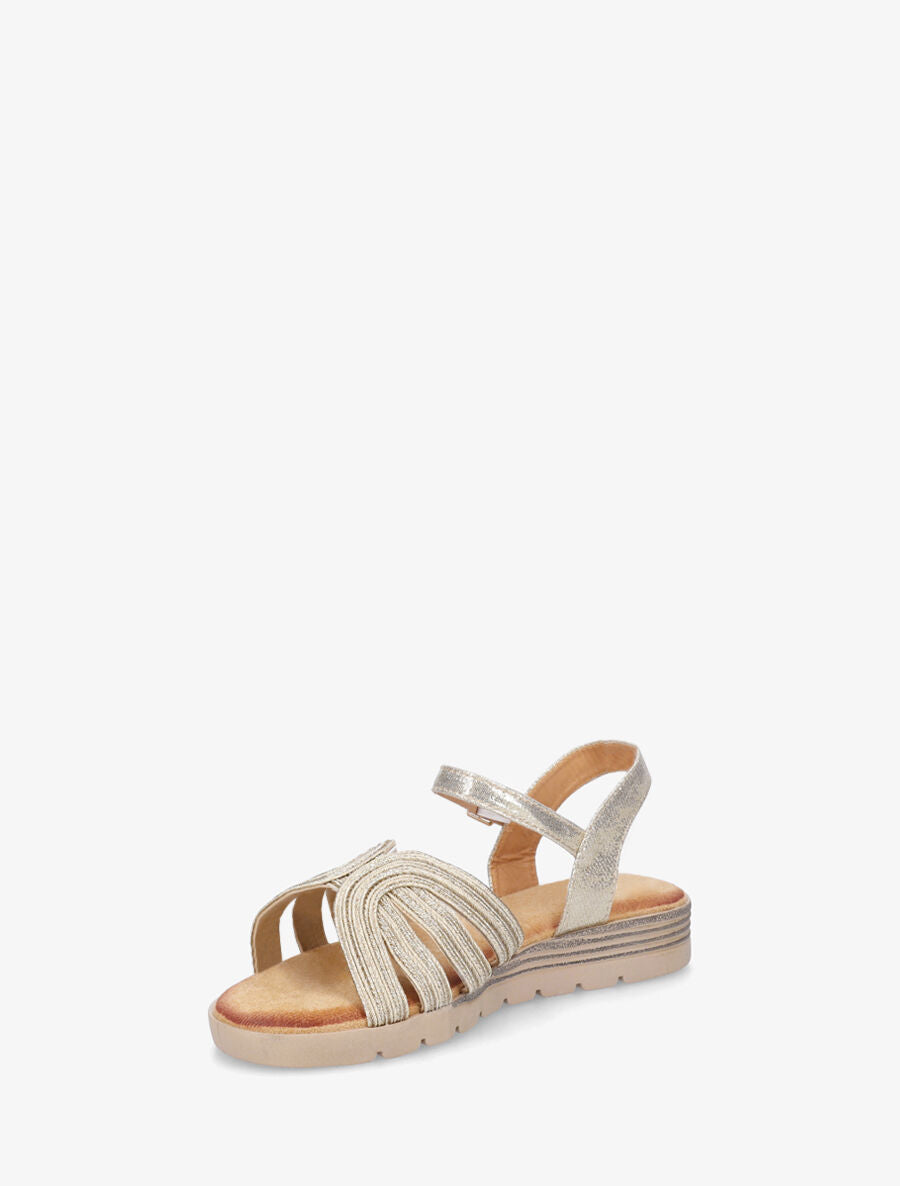 Nu-pieds irisés bride fantaisie - Or - 3