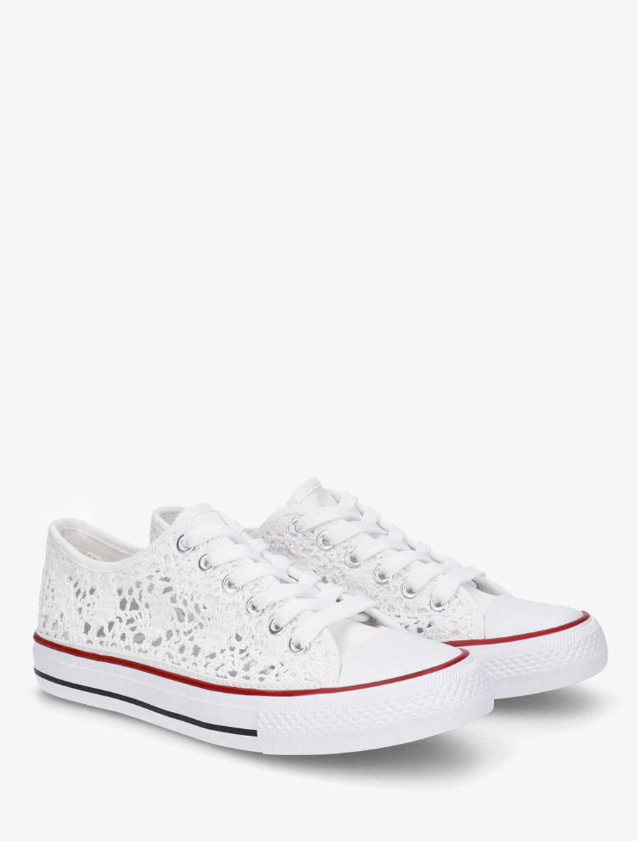 Tennis en crochet - Blanc - 4