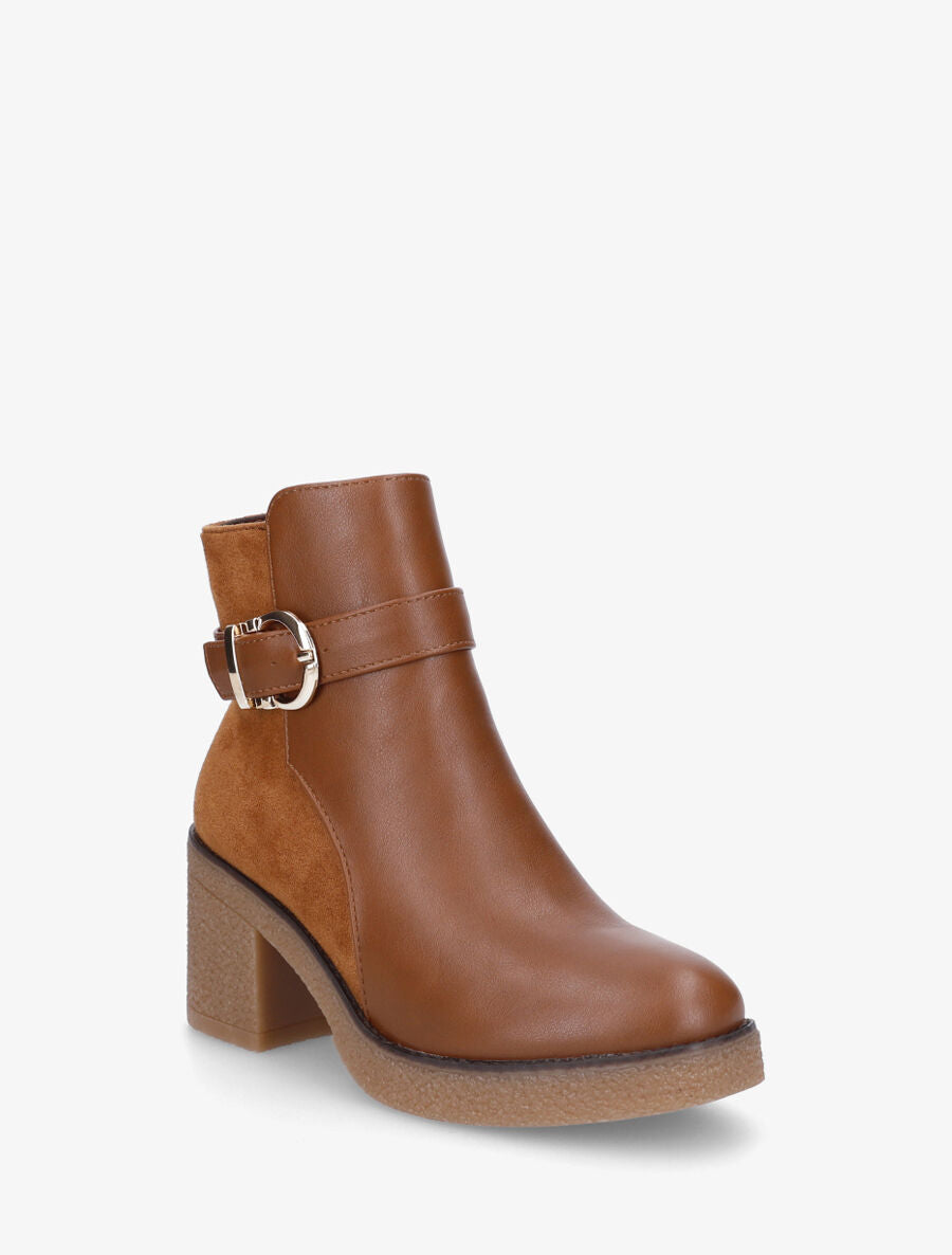 Bottines bi-matière - Camel - 2