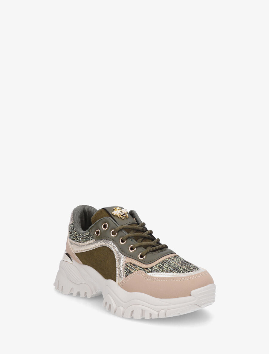 Baskets à plateforme crantée - Kaki - 2