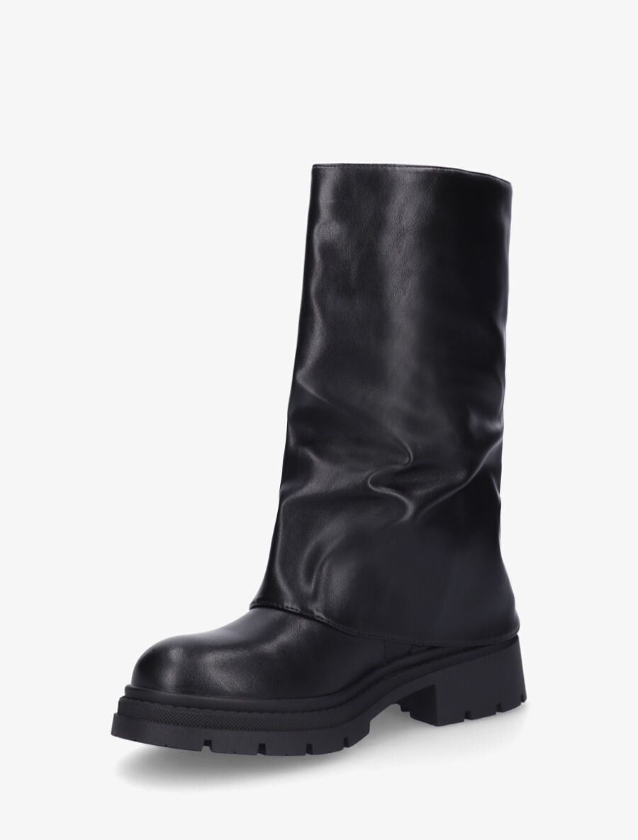 Bottines en simili effet pantalon - Noir - 3
