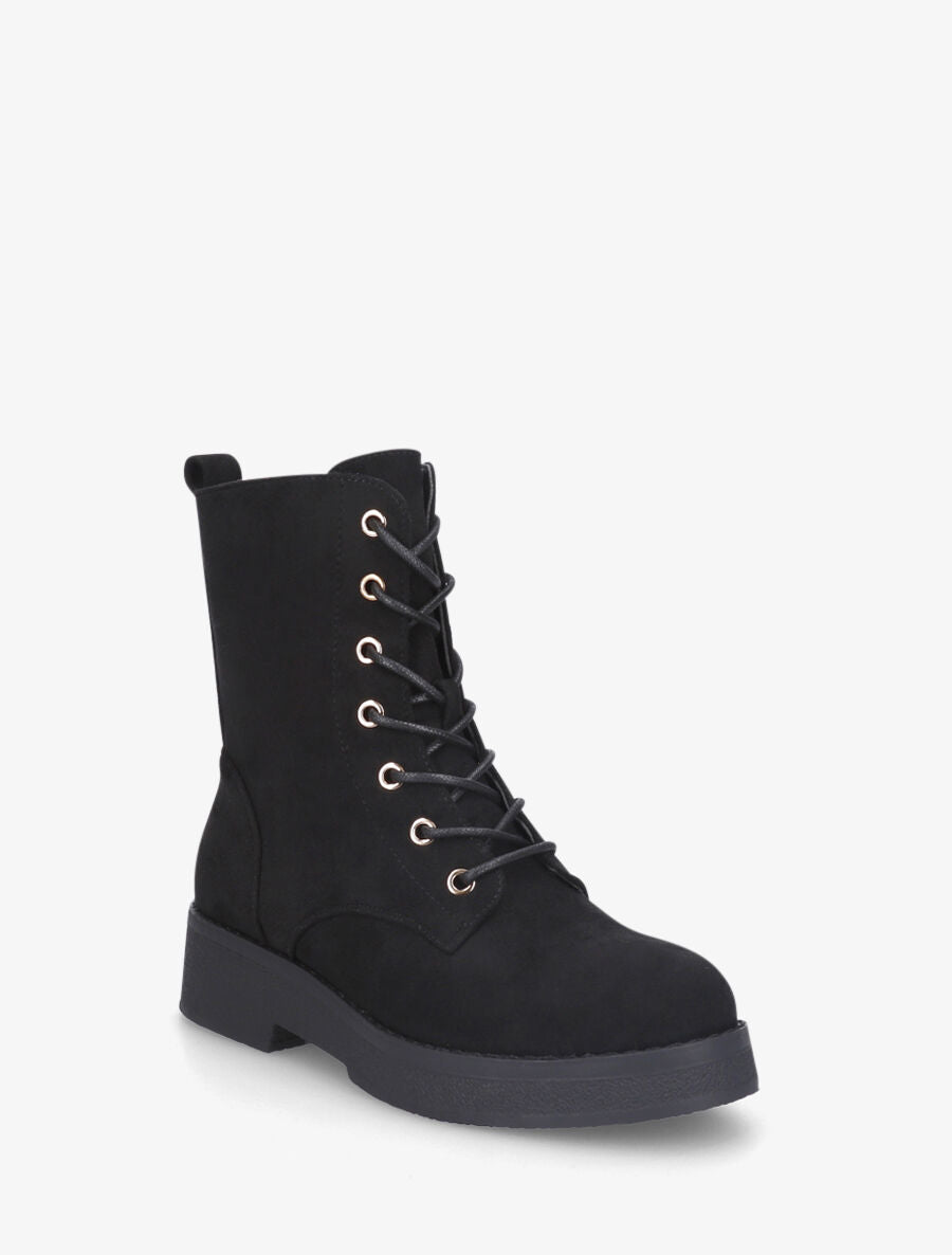Bottines montantes en suédine - Noir - 2
