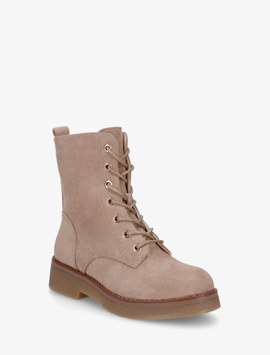 Bottines montantes en suédine - Taupe - 2