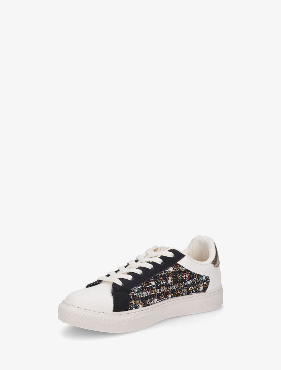 Sneakers en simili à détail étoile - Noir - 3