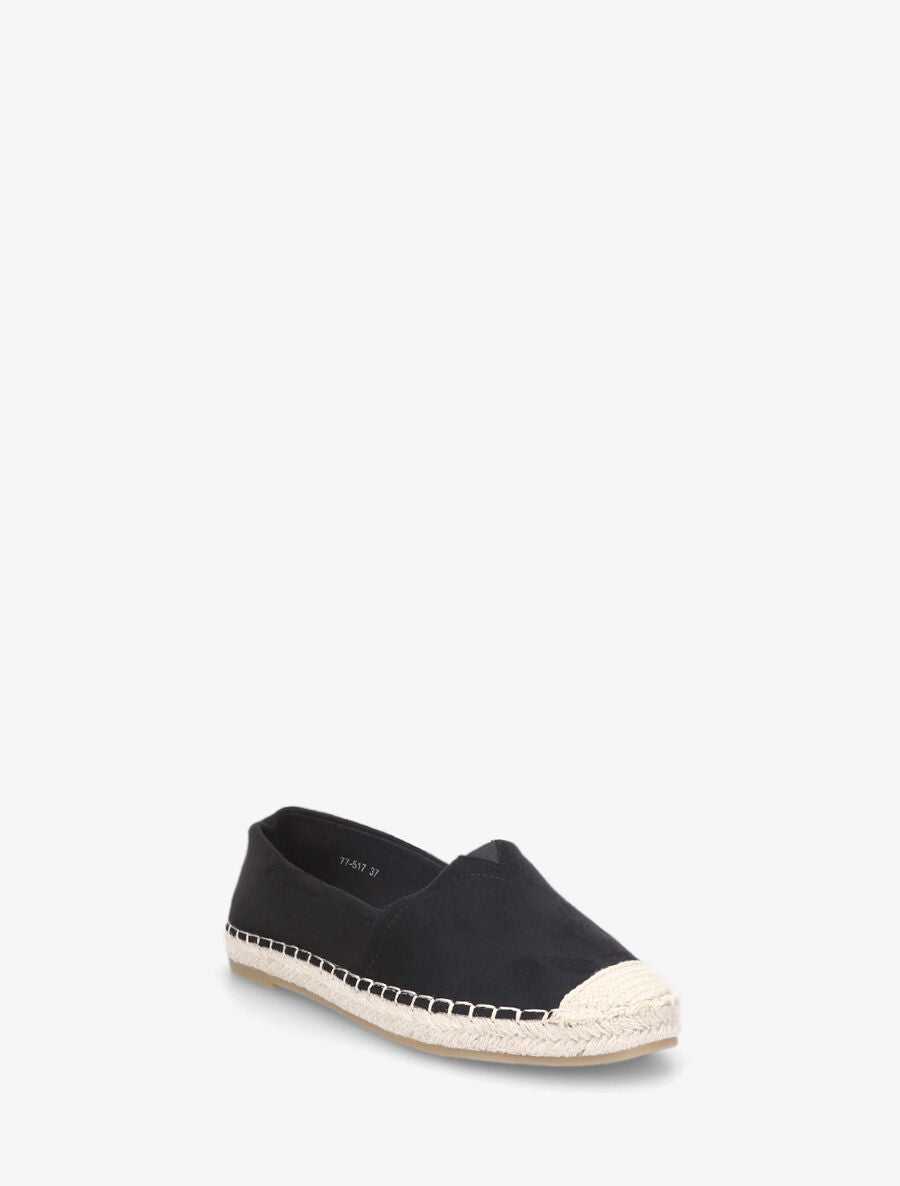 Espadrilles unies en suédine - Noir - 2