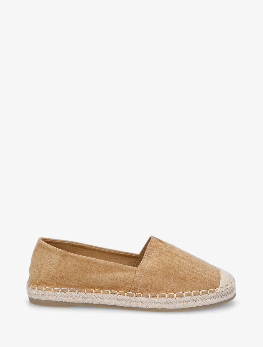 Espadrilles unies en suédine - Camel - 5