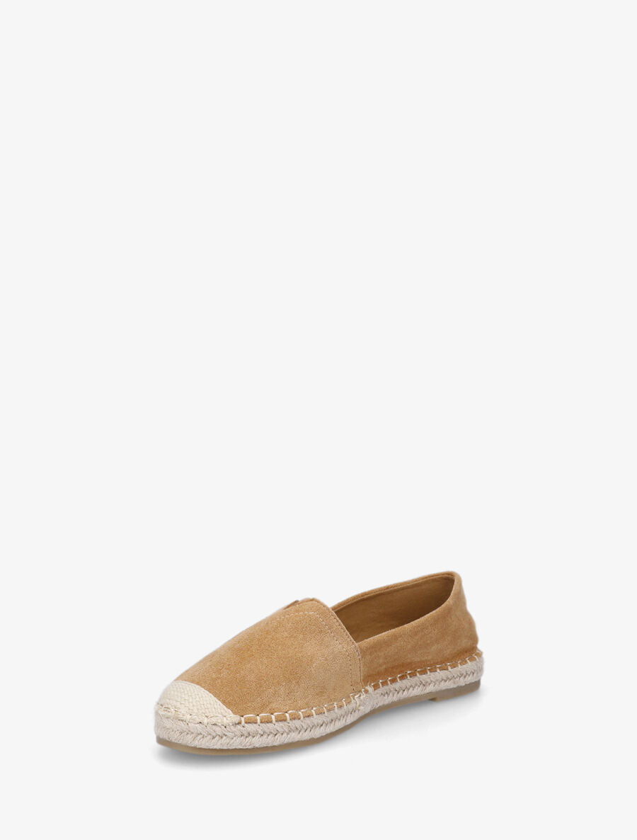 Espadrilles unies en suédine - Camel - 3