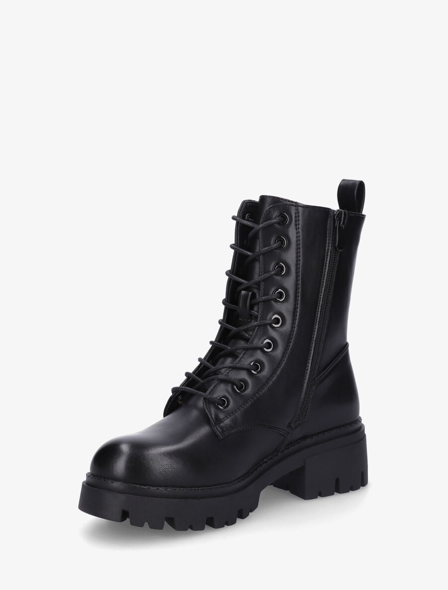 Bottines en simili style rangers - Noir - 3