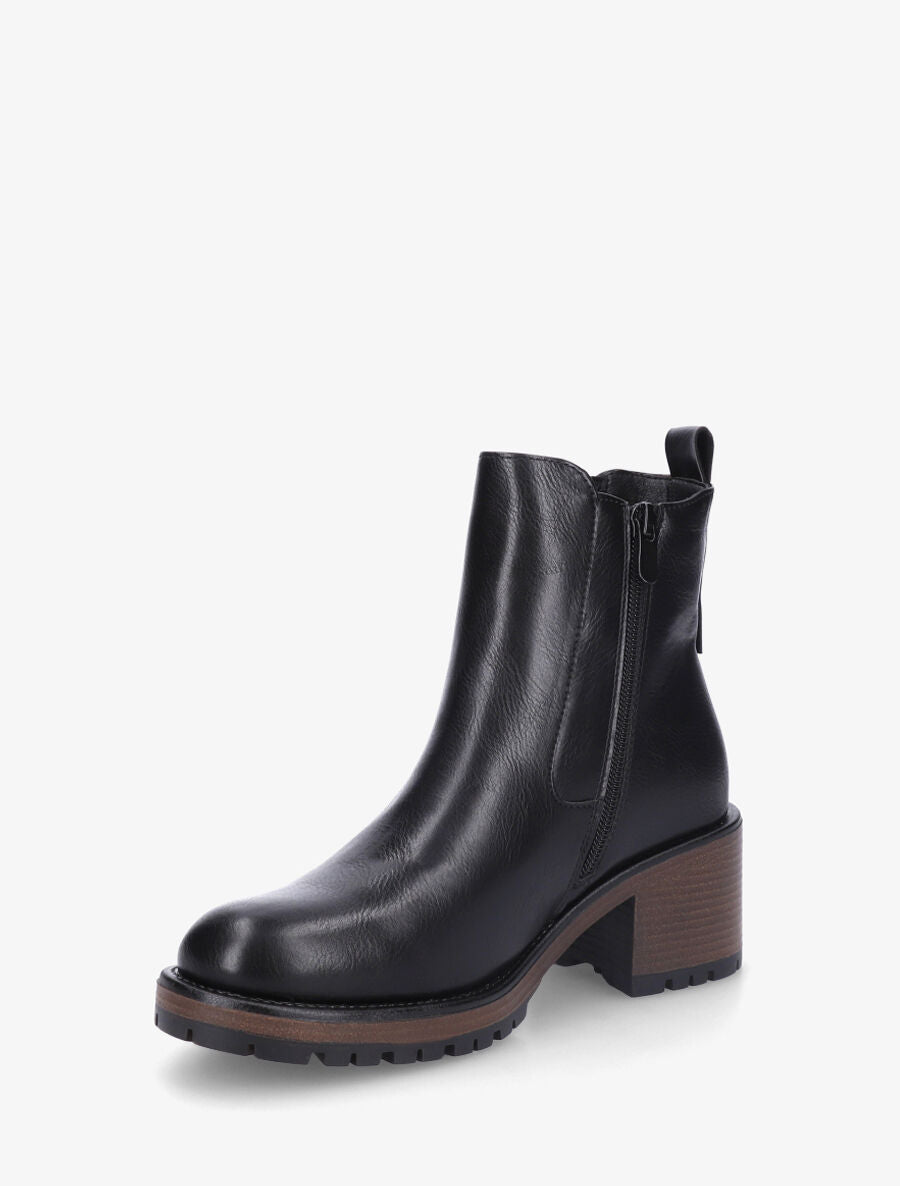 Bottines unies style chelsea - Noir - 3