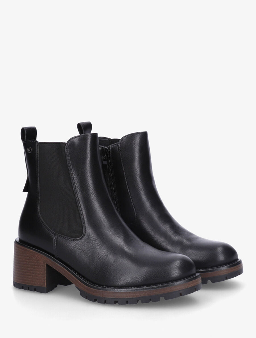 Bottines unies style chelsea - Noir - 4