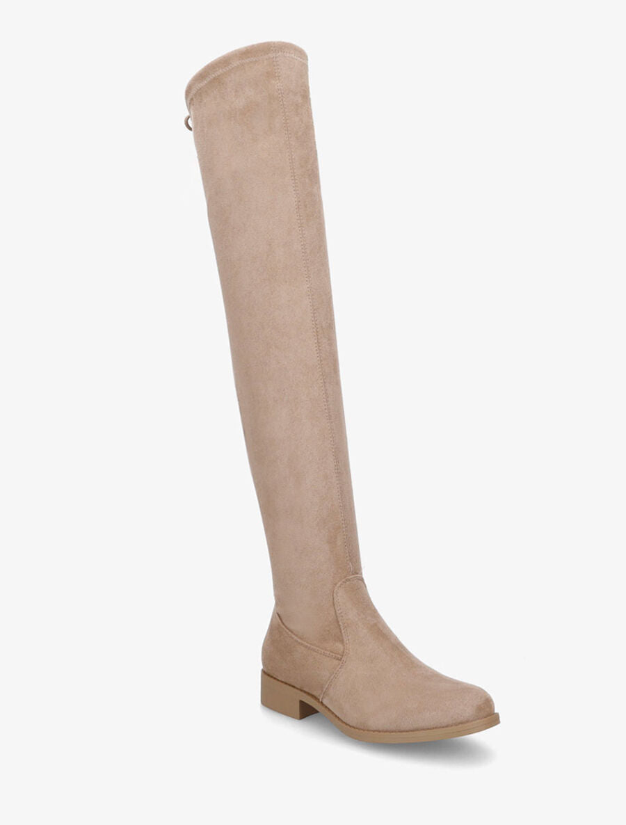 Cuissardes unies en suédine - Taupe - 2