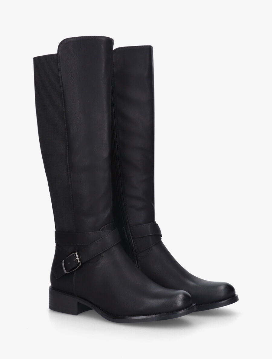 Bottes unies élastiquées - Noir - 4