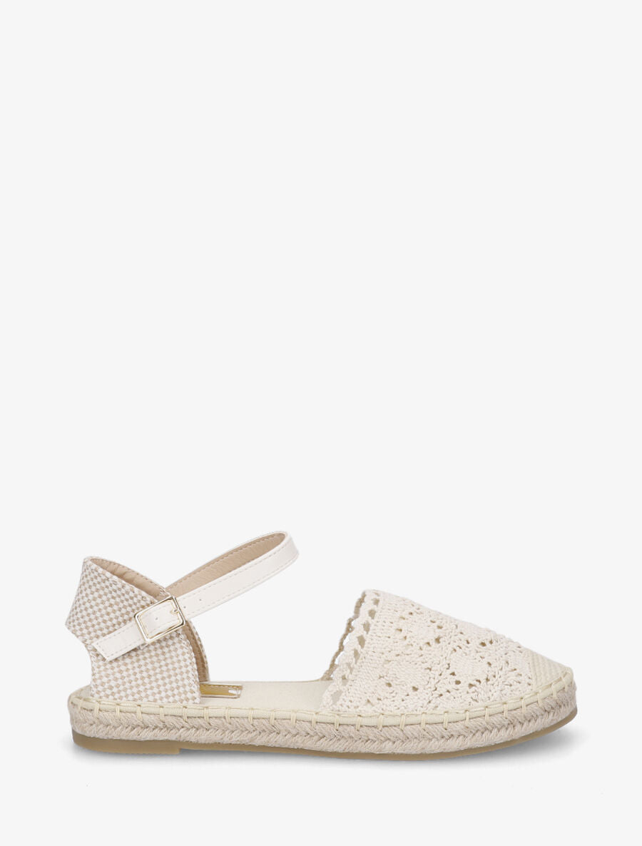 Espadrilles plates effet crochet - Beige - 5