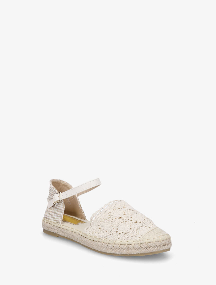 Espadrilles plates effet crochet - Beige - 2