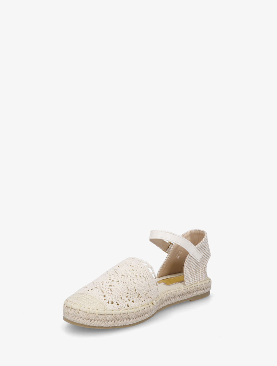 Espadrilles plates effet crochet - Beige - 3