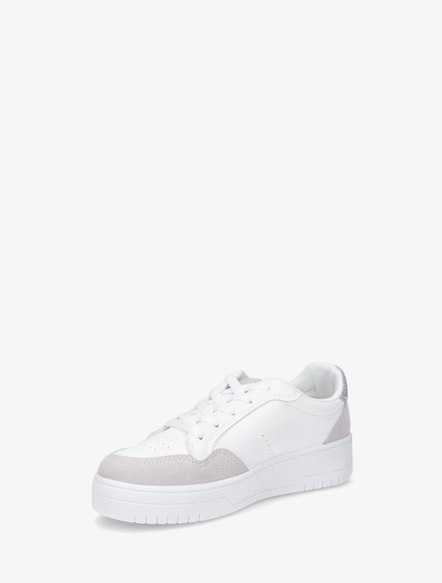 Sneakers à contrefort contrastant - Blanc - 3