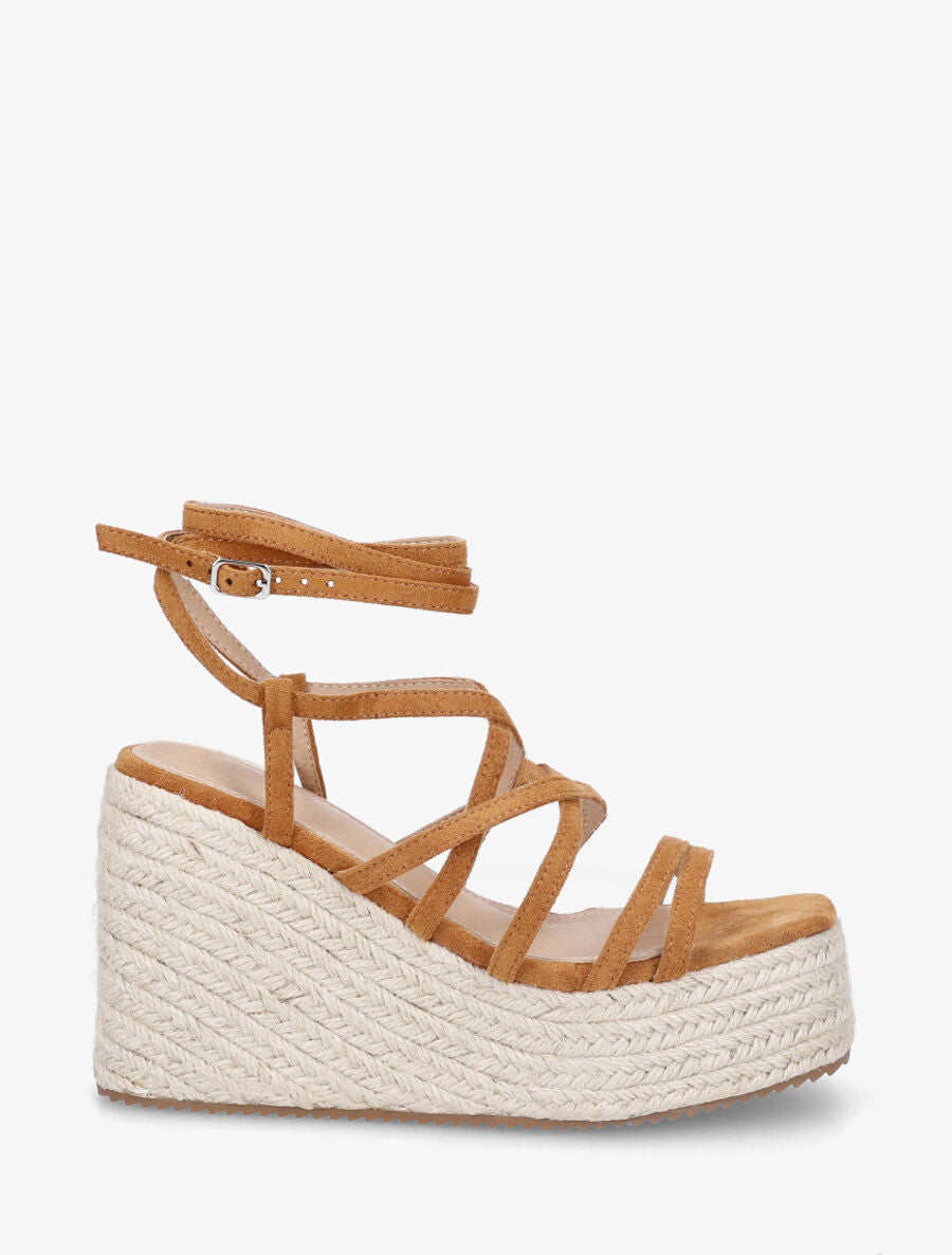 Sandales hautes à nouer - Camel - 5