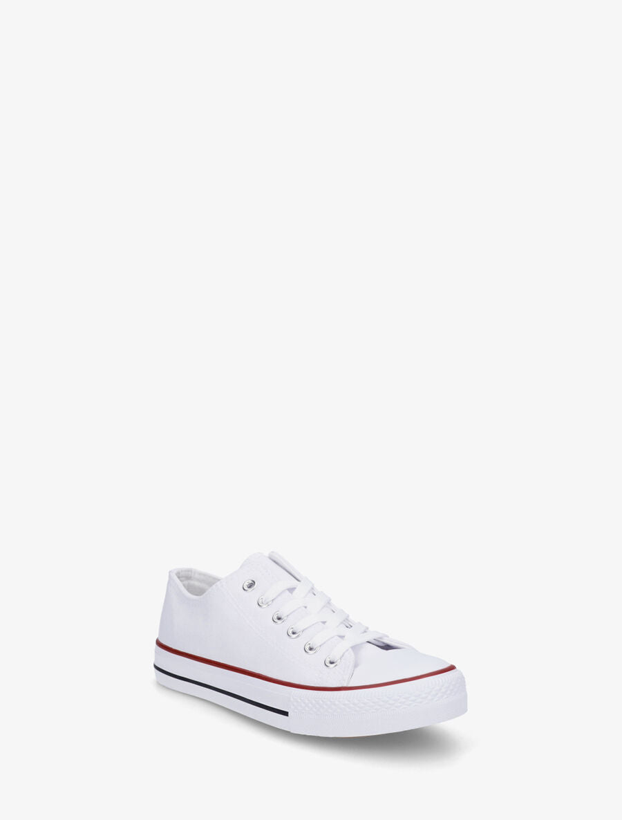 Baskets basiques en toile - Blanc - 2