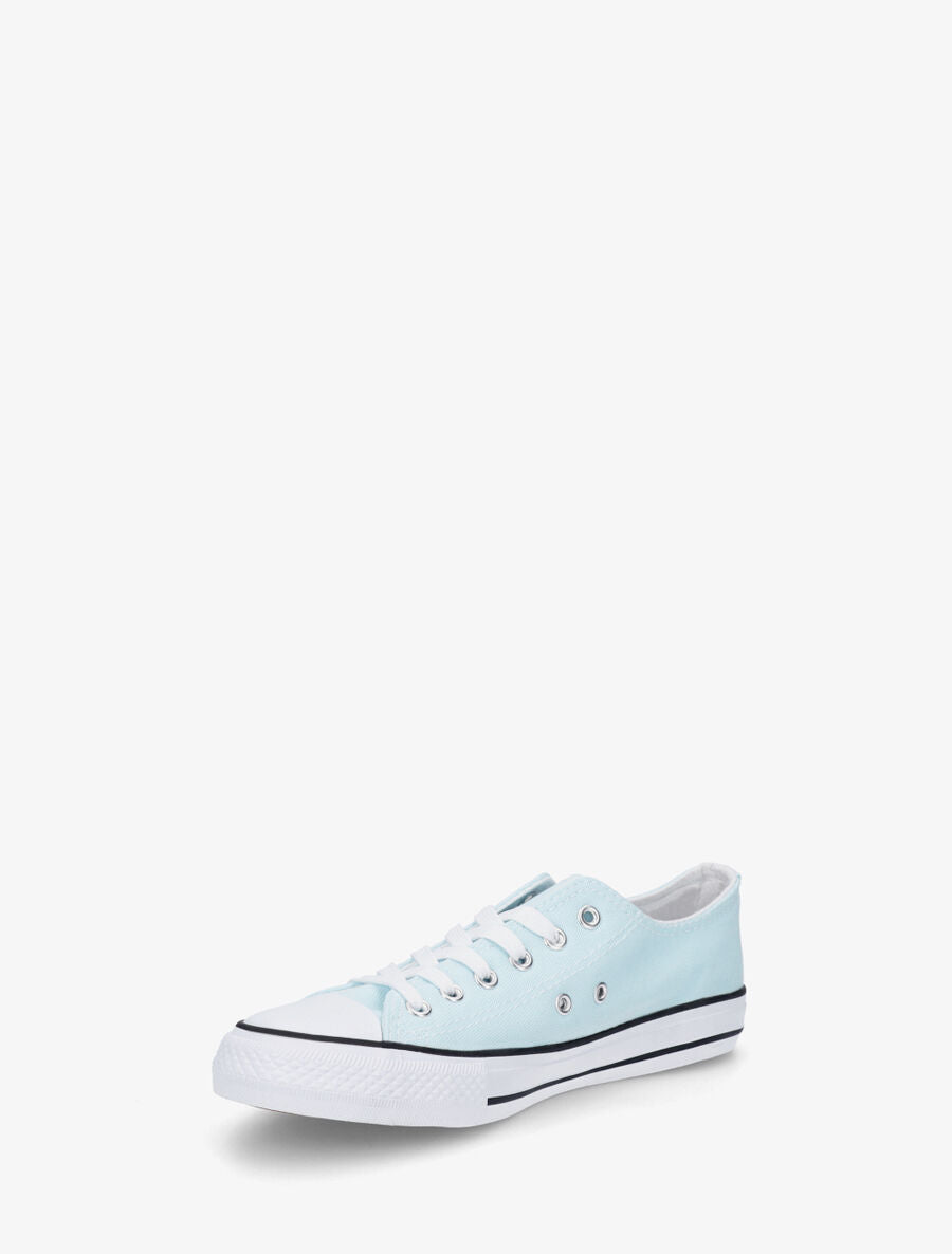 Baskets basiques en toile - Bleu ciel - 3