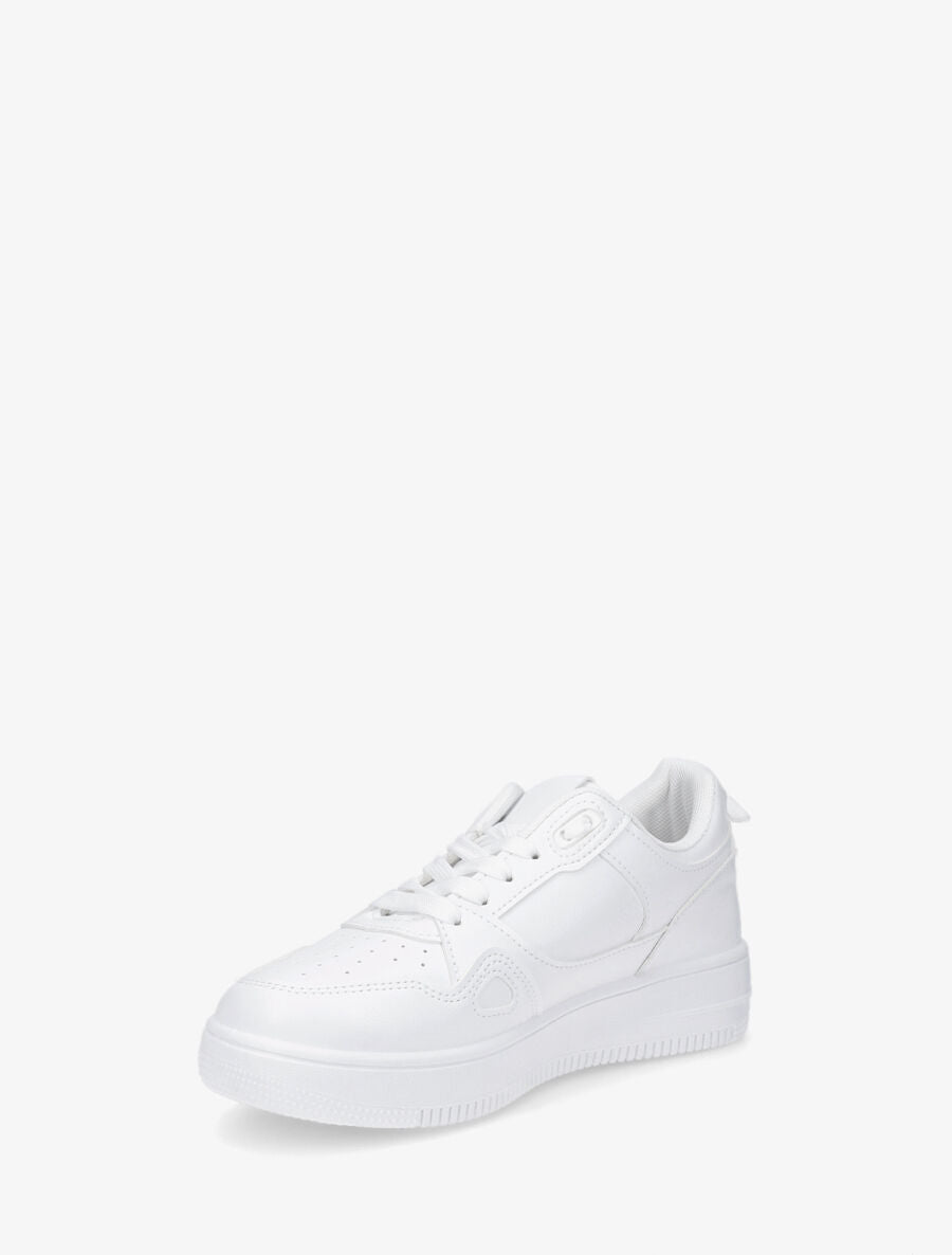 Baskets uni en simili - Blanc - 3