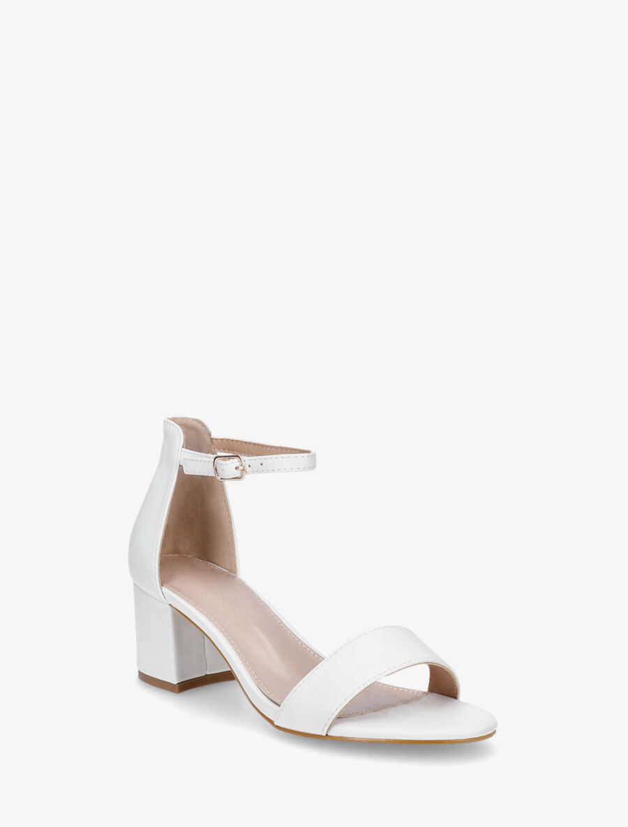 Sandales à bride classique en simili - Blanc - 3
