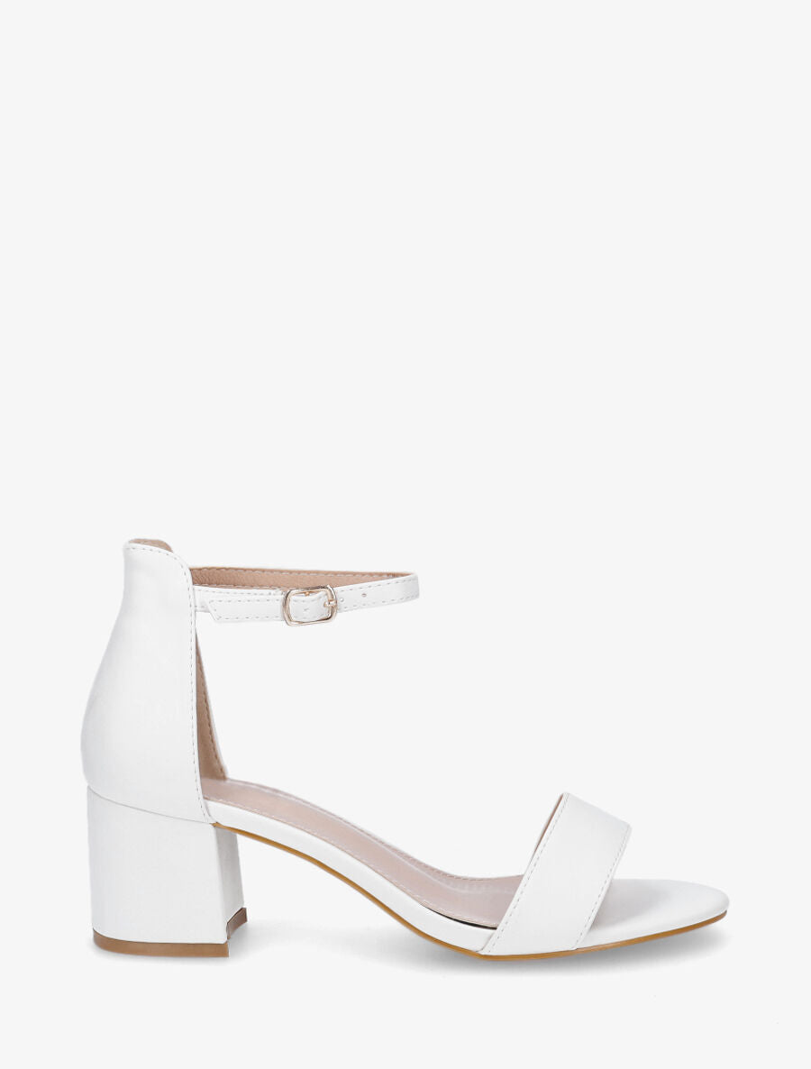 Sandales à bride classique en simili - Blanc - 6