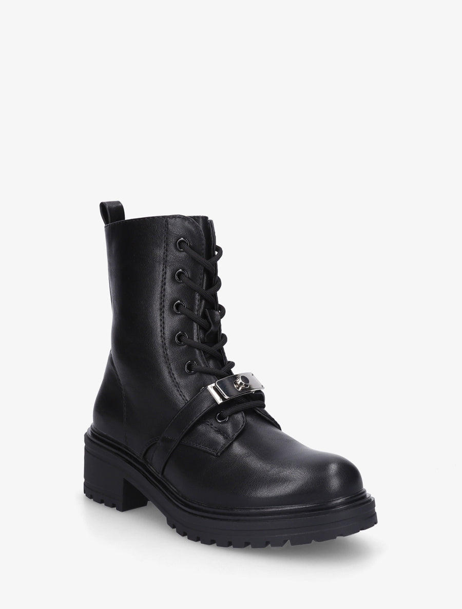 Boots style rangers à boucle - Noir - 2