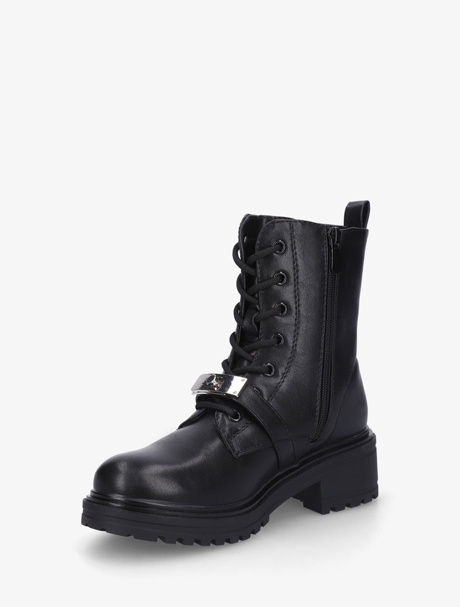 Boots style rangers à boucle - Noir - 3